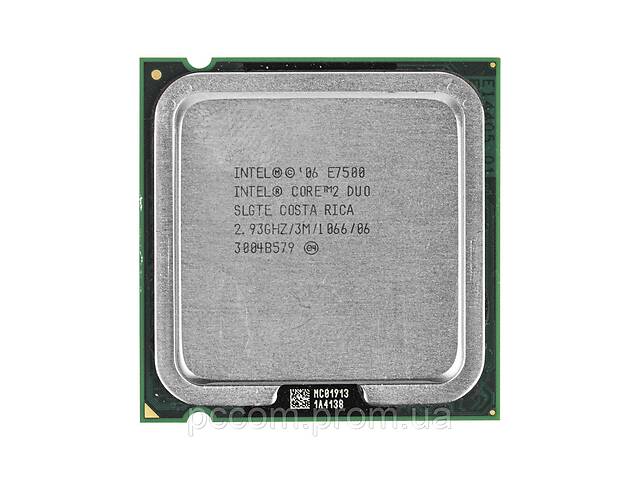 Процессор Intel® Core™2 Duo E7500 (3 МБ кэш-памяти, тактовая частота 2,93 ГГц, частота системной шины 1066