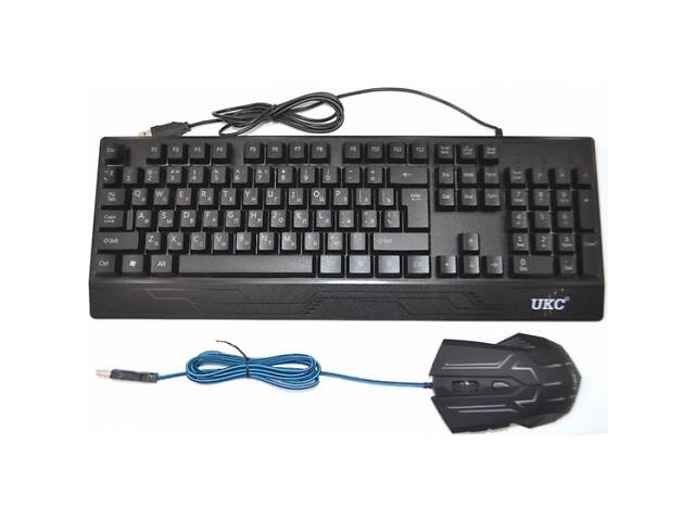 Проводная клавиатура + мышка с подсветкой UKC M710 Black