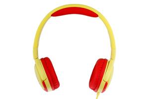 Проводные наушники накладные с микрофоном XO EP47 3.5 mm 1.2 m Red-Yellow