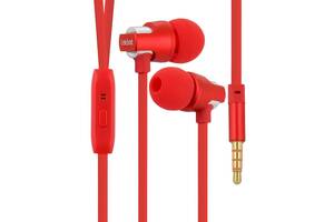 Проводные наушники с микрофоном и чистым звуком Celebrat C8 3.5 mm 1.2 м Red