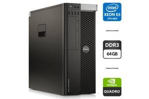 ПК Б-класс Dell Precision T5600 Workstation Tower/ 2x Xeon E5-2690/ 64GB RAM/ 240GB SSD/ Quadro K2000 2GB