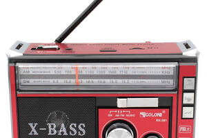 Радиоприемник Golon RX-381 MP3+USB+SD с LED фонариком Red (2_009900)
