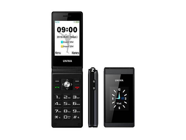 Раскладной телефон Uniwa X28 Black