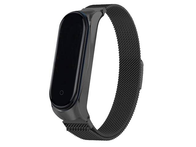 Ремешок Milanese Loop Design для Xiaomi Mi Band 3/4 (Черный) 770289