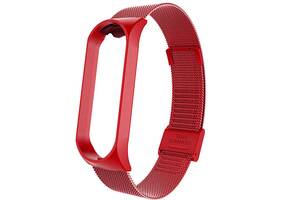 Ремінець Milanese Loop Strap для Xiaomi Mi Band 5/6 Red