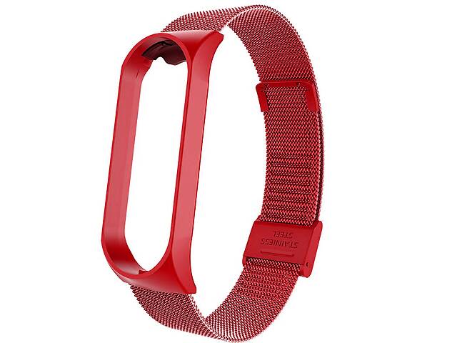 Ремінець Milanese Loop Strap для Xiaomi Mi Band 5/6 Red