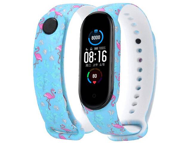 Ремінець Painted Strap для Xiaomi Mi Band 5/6 Flamingo