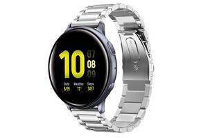 Ремешок стальной BeWatch 20 мм для Samsung Galaxy Active/Active 2 40 mm Серебро (1110405)