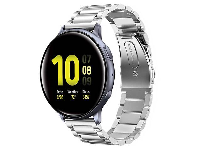 Ремешок стальной BeWatch 20 мм для Samsung Galaxy Active/Active 2 40 mm Серебро (1110405)