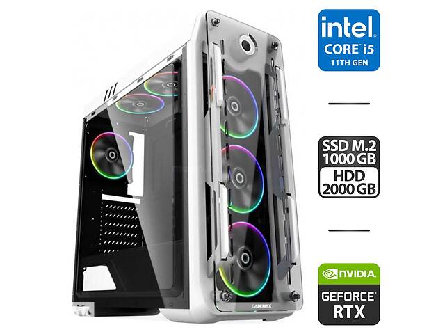 Сборка под заказ: новый игровой ПК Gamemax Optical Tower / Intel Core i5-11400F (6 (12) ядер по 2.6 - 4.4 GHz) / 32 G...