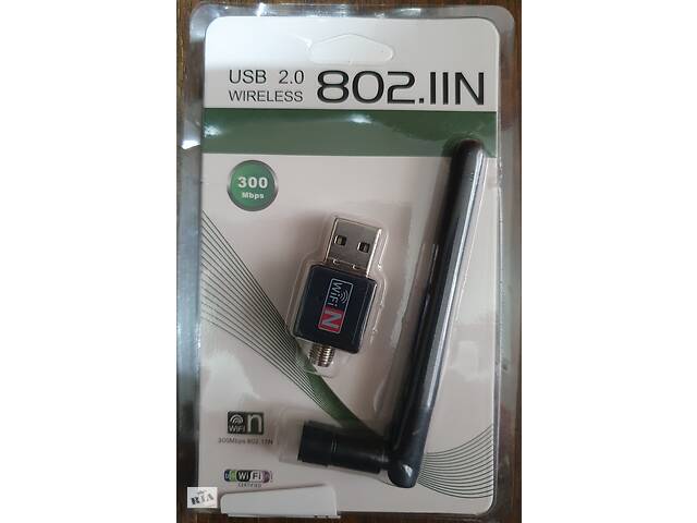Мережева карта USB 2.0, WiFi 802.11 N 300Mbps 2.4 Ghz