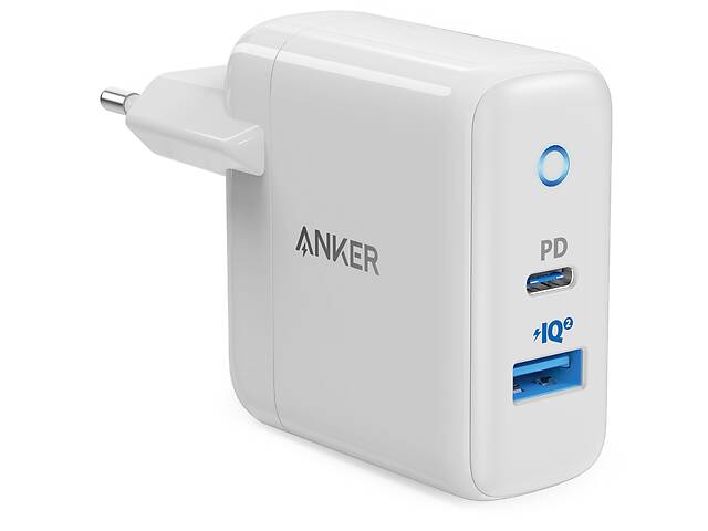 Сетевое зарядное устройство Anker PowerPort PD+ 2 33W 1xPD& 1xPIQ 2.0 White (6509178)