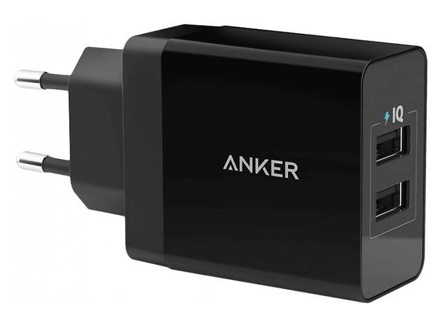 Мережевий зарядний пристрій Anker Powerport2 24W/4.8 A V3 Black (6368829)