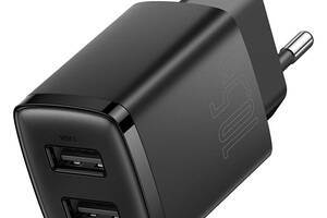 Сетевое зарядное устройство Baseus Compact 10,5W (2 USB) (black)
