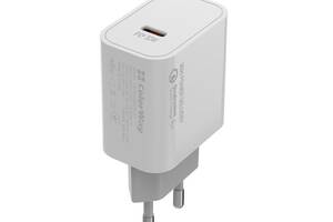 Сетевое зарядное устройство ColorWay Power Delivery Port PPS USB Type-C 30W White (CW-CHS038PD-WT)