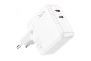 Сетевое зарядное устройство Hoco C110A Lucky 35W PD/QC 3А 2xUSB-C PD 3A-9В PPS 3.3A-16В QC FCP AFC