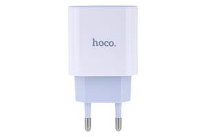 Сетевое зарядное устройство Hoco C76A Plus PD 20W Type C to Lightning Белый