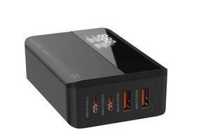 Сетевое зарядное устройство LDNIO A4809C GaN techology 2xUSB Type-A 2xUSB Type-C QC 4.0 USB 100W Multi Fast Black