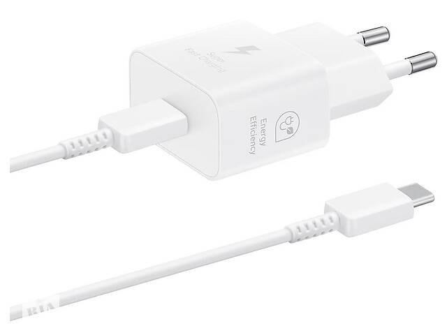 Сетевое зарядное устройство Samsung 25W Travel Adapter + Type-C cable White (EP-T2510XWEGEU) (6921949)