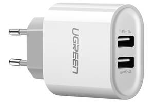 Сетевое зарядное устройство Ugreen CD104 2xUSB 3.4A Charger White (6689262)