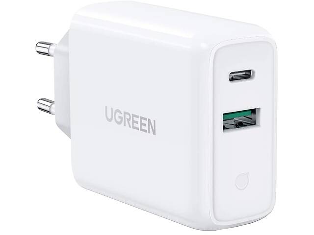 Сетевое зарядное устройство Ugreen CD170 36W USB + Type-C Charger White (6689269)