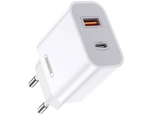 Сетевое зарядное устройство USB Remax Surie Series PD QC Fast Charger RP-U68-White 20 Вт белое