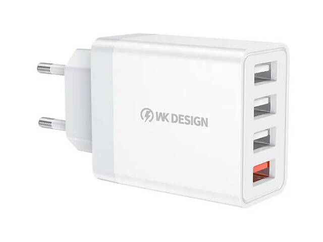 Сетевое зарядное устройство USB WK WP-U125-White белое