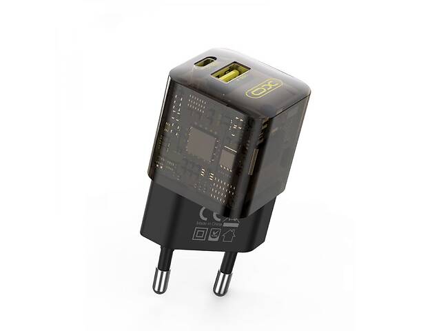 Сетевое зарядное устройство XO CE05 GaN Technology 1USB - 1 Type-C / PD30W+QC3.0 /18W Brown