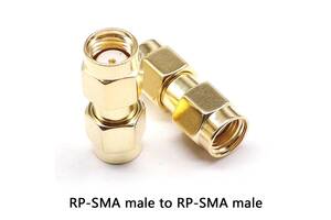 SMA переходник коннектор с PR-SMA male на PR-SMA male без штырьков с 2-х сторон