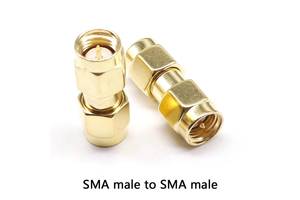 SMA переходник коннектор с SMA male на SMA male со штырьком с 2-х сторон