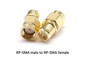 SMA переходник с RP-SMA male на RP-SMA female со штырьком с 1-й стороны