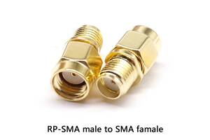 SMA переходник с RP-SMA male на SMA female без штырьков с 2-х сторон