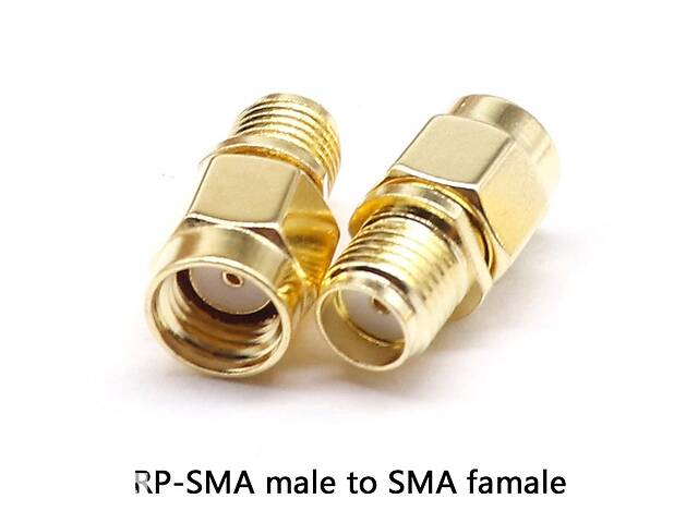SMA переходник с RP-SMA male на SMA female без штырьков с 2-х сторон