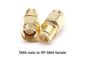 SMA переходник с SMA male на RP-SMA female со штырьком с 2-х сторон