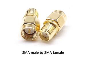 SMA переходник с SMA male на SMA female со штырьком с 1-й стороны