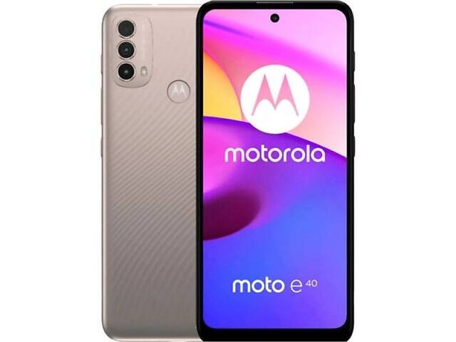 Смартфон Motorola Moto E40 4/64GB Pink Clay Global UA (PAVK0004UA) (Код товара:22886)