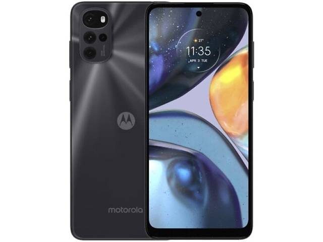 Смартфон Motorola Moto G22 4/128GB NFC Cosmic Black Global UA (PATW0032UA) (Код товара:23731)