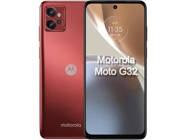 Смартфон Motorola Moto G32 6/128GB NFC Satin Maroon Global UA (PAUU0026RO) (Код товара:23141)