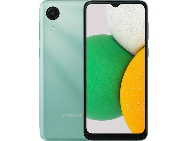 Смартфон Samsung Galaxy A03 2021 A032F 2/32GB Awesome Mint (SM-A032FLGDSEK) UA (Код товару:21414)