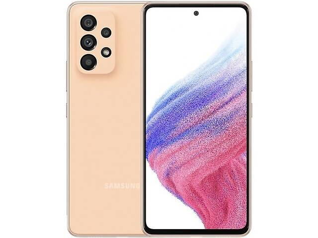 Смартфон Samsung Galaxy A53 8/256GB Peach (SM-A536EZOHSEK) UA (Код товара:20619)