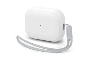 Spigen Чехол для Apple AirPods Pro 2 Silicone Fit, White+Strap Gray