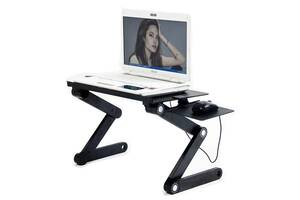 Стол для ноутбука Laptop table T8 с кулером