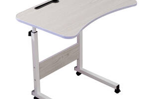 Стол-подставка для ноутбука, прикроватный, регулируемая высота-70-90см, столешница-60х40см, White