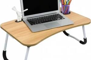 Столик бамбуковый для ноутбука OPT-TOP с подстаканником и USB 60x40 см (2066251701)