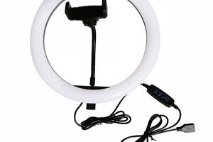 Светодиодная кольцевая лампа Ring Fill Light LC666 с держателем для телефона 26 см (300600)