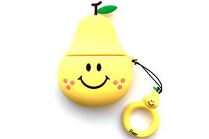 Силиконовый футляр Epik Smile Fruits series для наушников AirPods 1/2 + кольцо Pear 747692