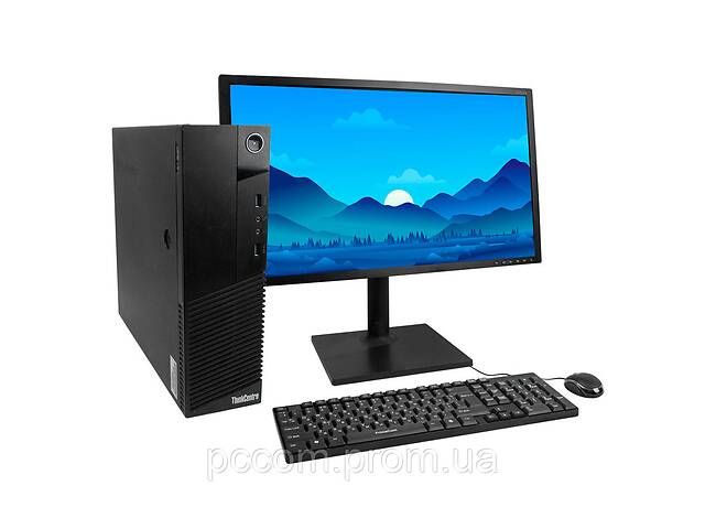 Системный блок ThinkCentre M83 SFF 4х ядерный Core i5 4430S 8GB RAM 240GB SSD + 24'' Монитор