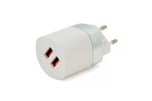 СЗУ AC100-240V iKAKU KSC-181 JUNENG, 2xUSB, 2.4A, White, Box