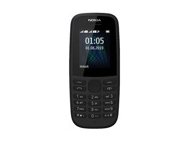 Телефон Nokia 105 SS 2019 (no charger) Black (Код товара:15402)