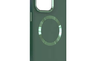 TPU чехол Epik Bonbon Metal Style with MagSafe Apple iPhone 11 6.1' Зеленый / Pine green
